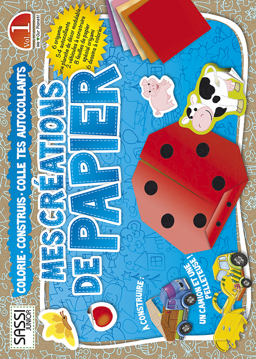 Mes créations de papier. Colorie, construis, colle tes autocollants. Vol. 1