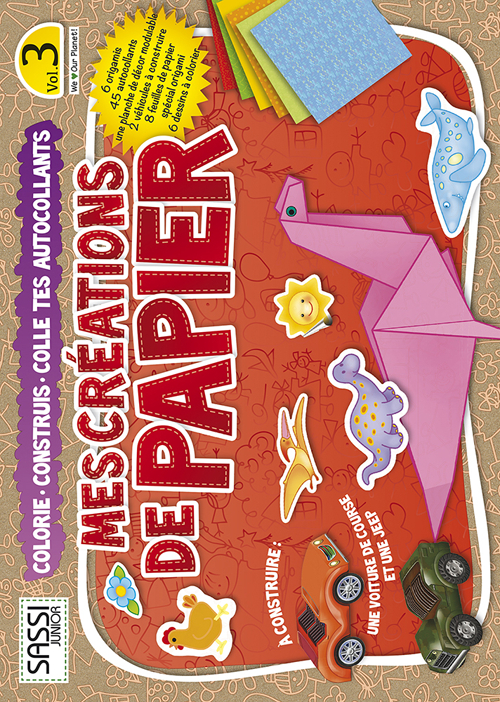 Mes créations de papier. Colorie, construis, colle tes autocollants. Con adesivi. Vol. 3