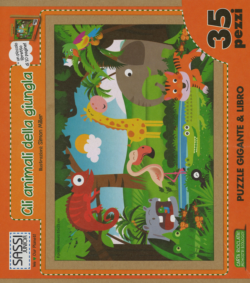 Gli animali della giungla. Libro puzzle