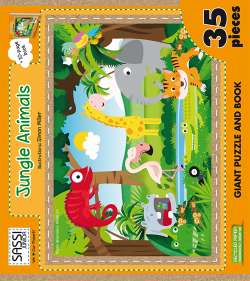 Jungle animals. Puzzle gigante