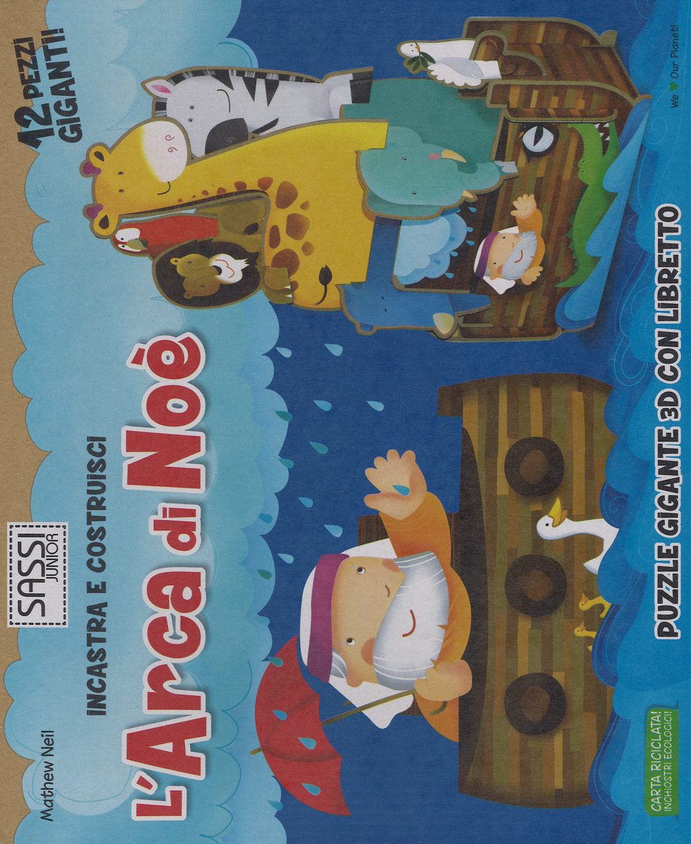 L'arca di Noè. Incastra e costruisci. Libro puzzle