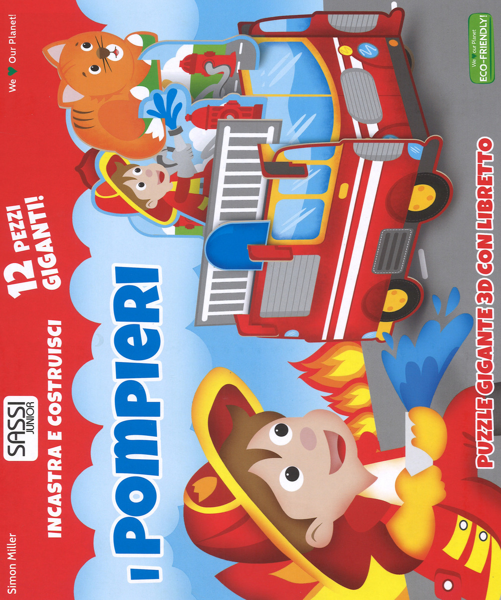 I pompieri. Incastra e costruisci. Libro puzzle