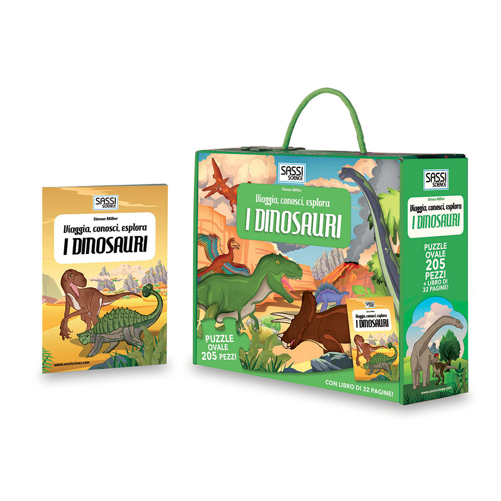 I dinosauri. Viaggia, conosci, esplora. Libro puzzle