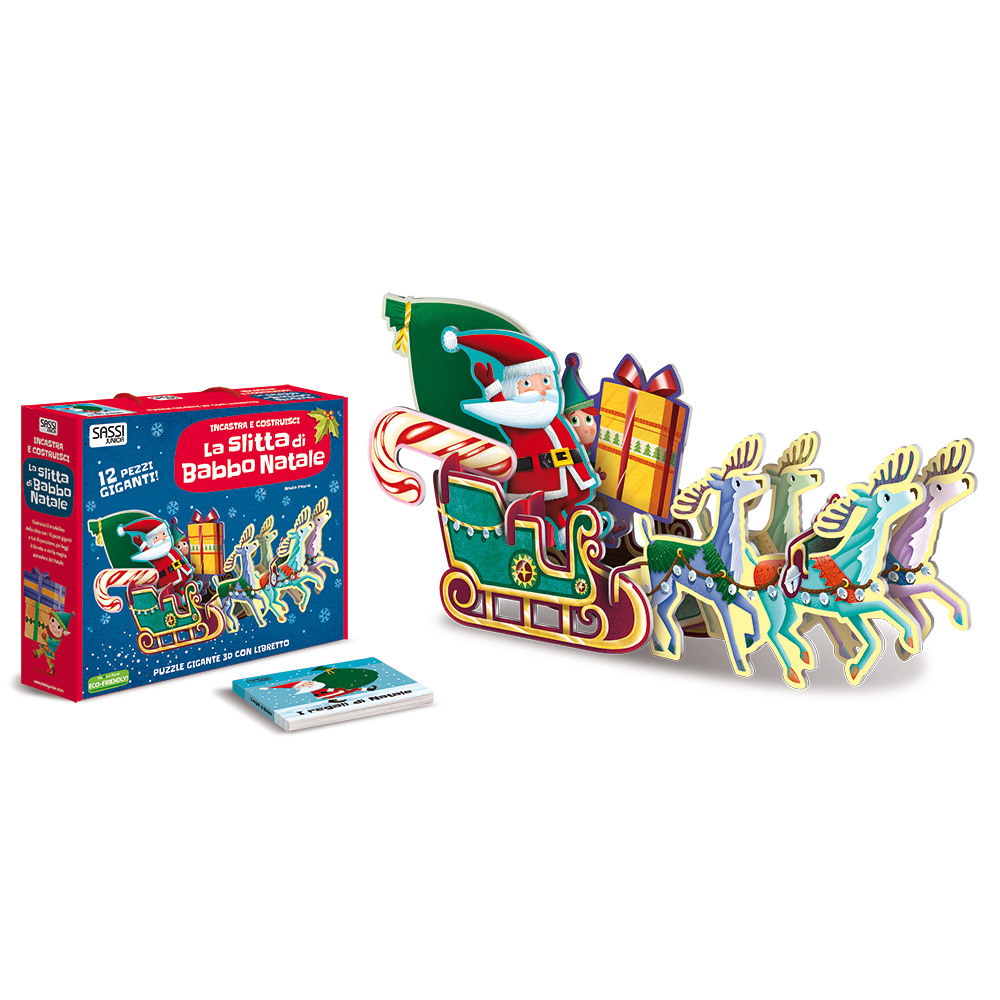 La slitta di Babbo Natale. Incastra e costruisci