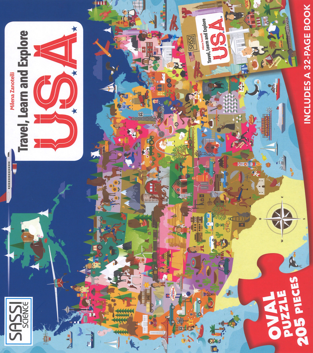 USA. Viaggia, conosci, esplora. Libro puzzle