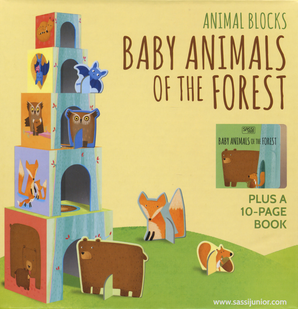 Baby animals of the forest. Animal blocks
