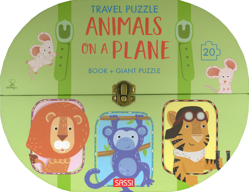 Animals on a plane. Travel puzzle