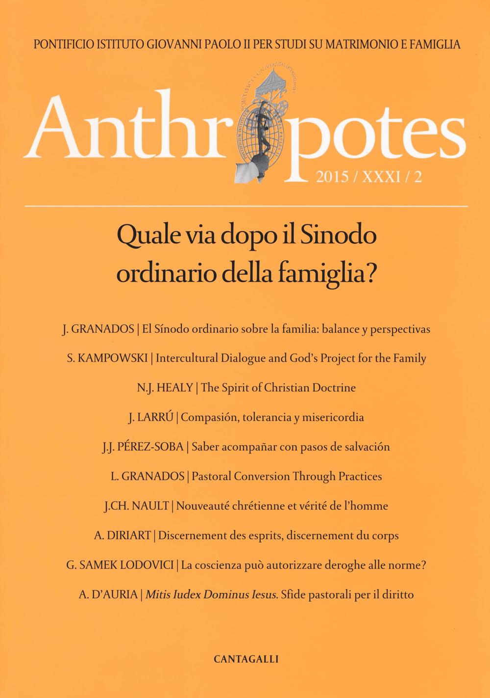 Anthropotes. Rivista di studi sulla persona e la famiglia. Vol. 2