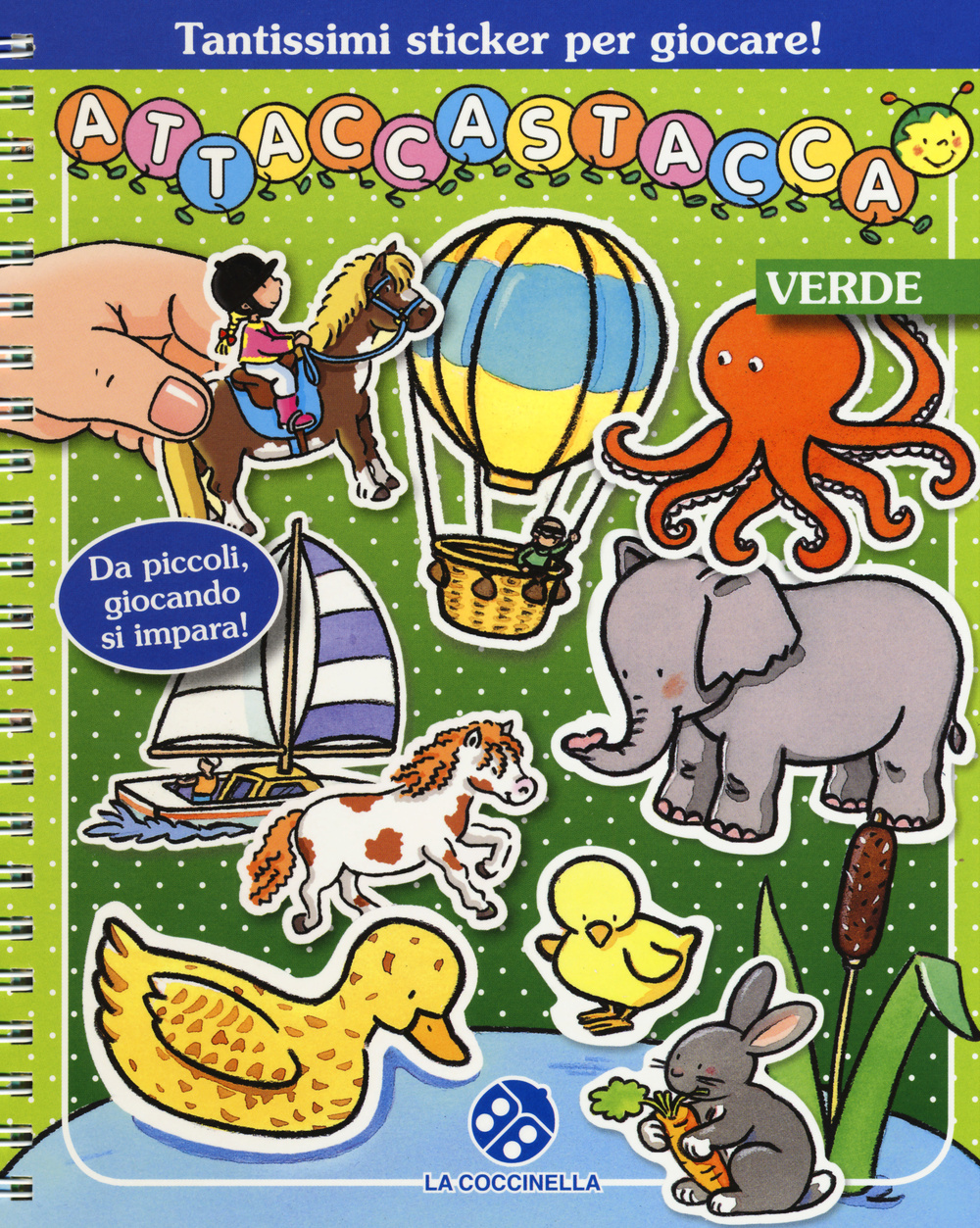 Attaccastacca. Verde. Con adesivi