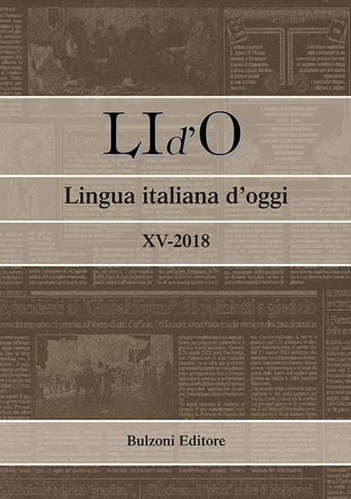 LI d'O. Lingua italiana d'oggi. Vol. 15