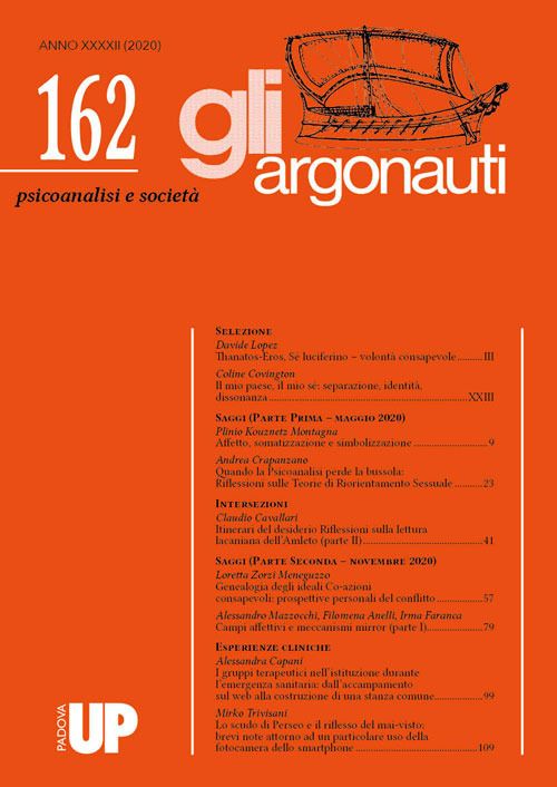 Gli argonauti. Psicoanalisi e società. Vol. 162