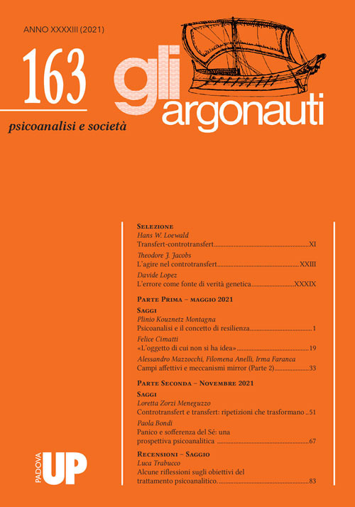 Gli argonauti. Psicoanalisi e società. Vol. 163