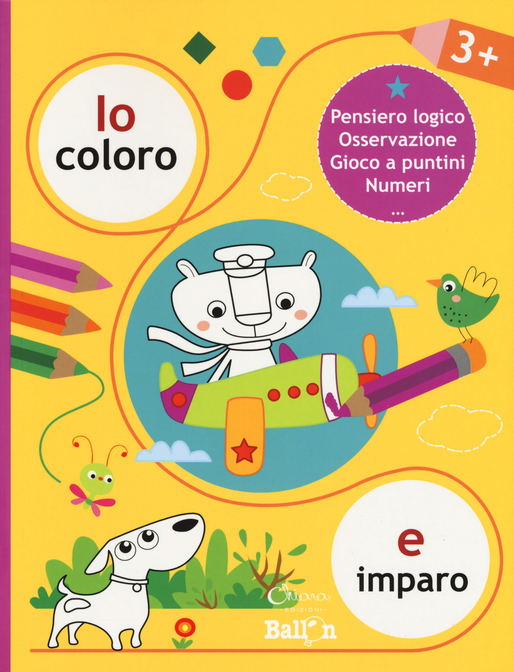 Io coloro e imparo 3+. Pensiero logico. Osservazione. Gioco a puntini. Numeri