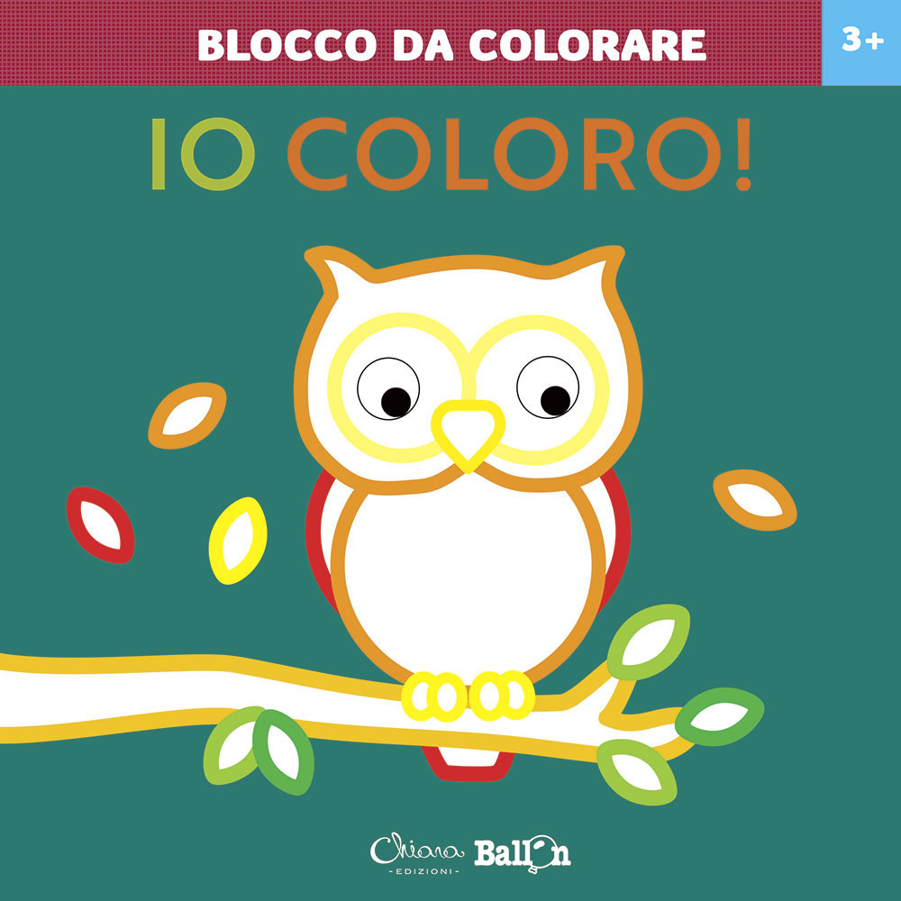 Gufo. Io coloro! Blocco da colorare 3+