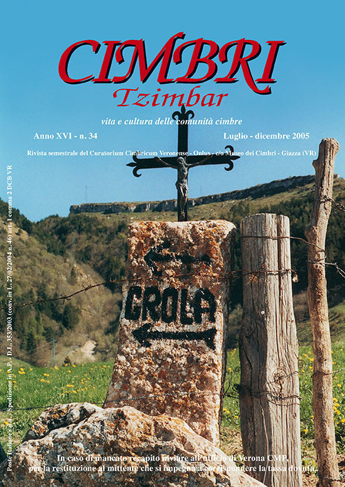 Cimbri-Tzimbar. Vita e culture delle comunità cimbre. Vol. 34
