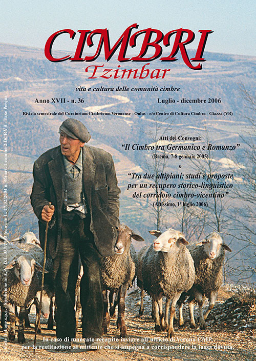 Cimbri-Tzimbar. Vita e culture delle comunità cimbre. Vol. 36