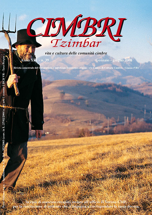 Cimbri-Tzimbar. Vita e culture delle comunità cimbre. Vol. 39