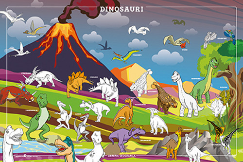 Dinosauri da colorare. Geoposter