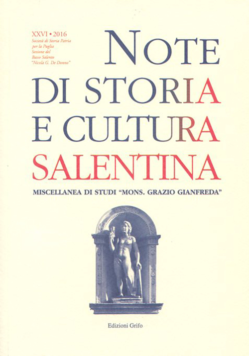Note di storia e cultura salentina. Vol. 26