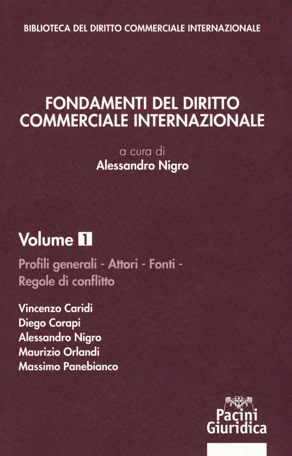 Fondamenti del diritto commerciale internazionale. Vol. 1: Profili generali, attori, fonti, regole di conflitto