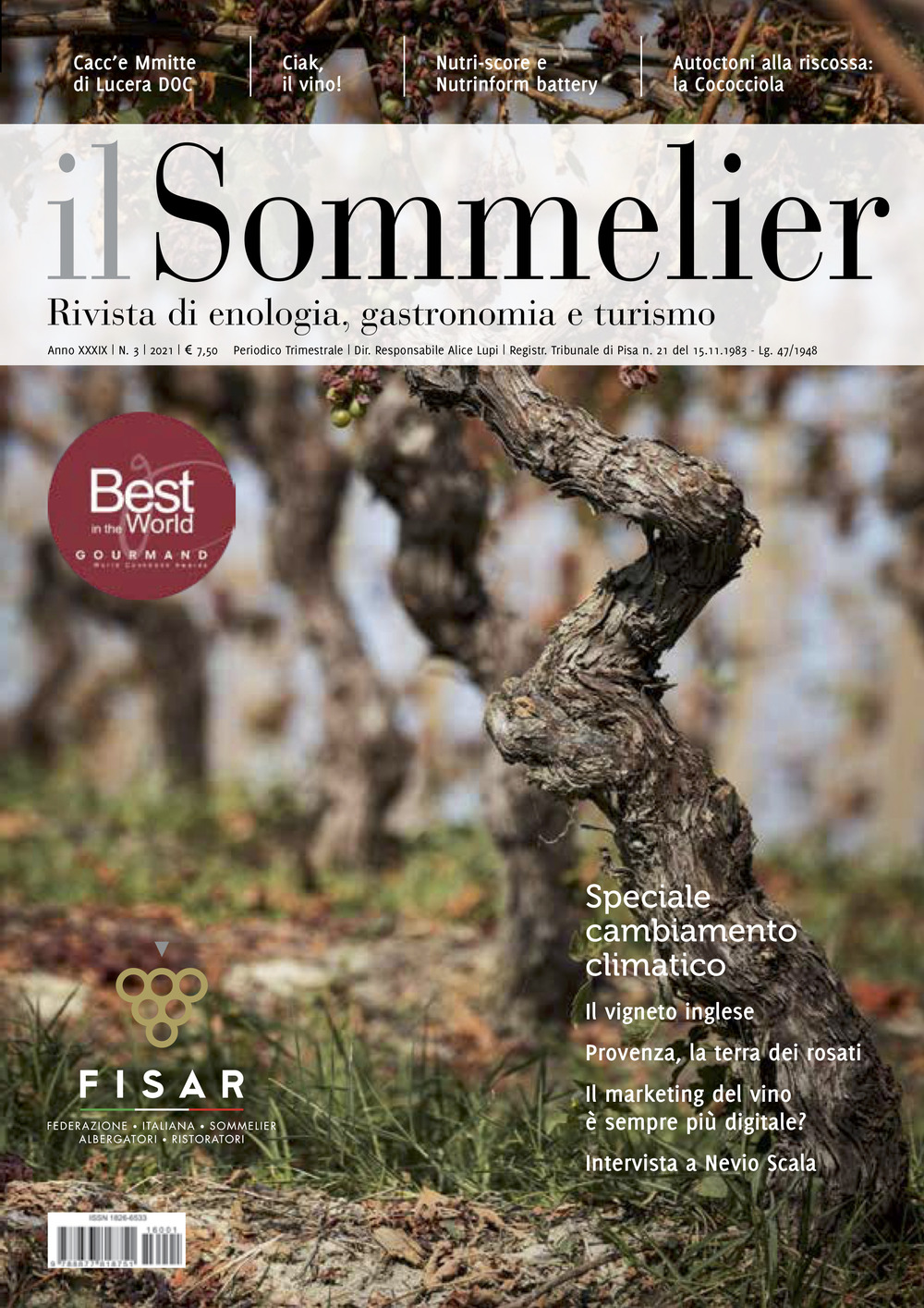 Il sommelier. Rivista di enologia, gastronomia e turismo. Vol. 3