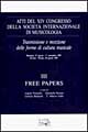 Atti del 14º Congresso della Società internazionale di musicologia. Vol. 3: Free papers