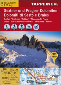 Winter Wonderland Dolomiti di Sesto e Braies. Sesto, San Candido, Dobbiaco, Villabassa... Carta topografica 1:25.000. Con panoramiche 3D. Ediz italiana e tedesca