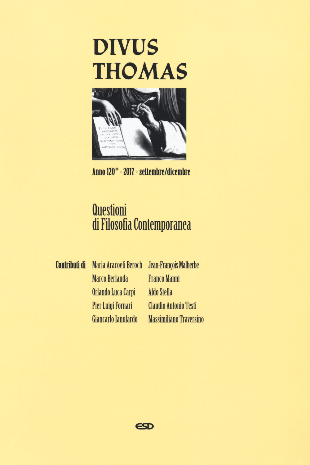 Divus Thomas. Vol. 3: Questioni di filosofia contemporanea (Settembre-Dicembre)