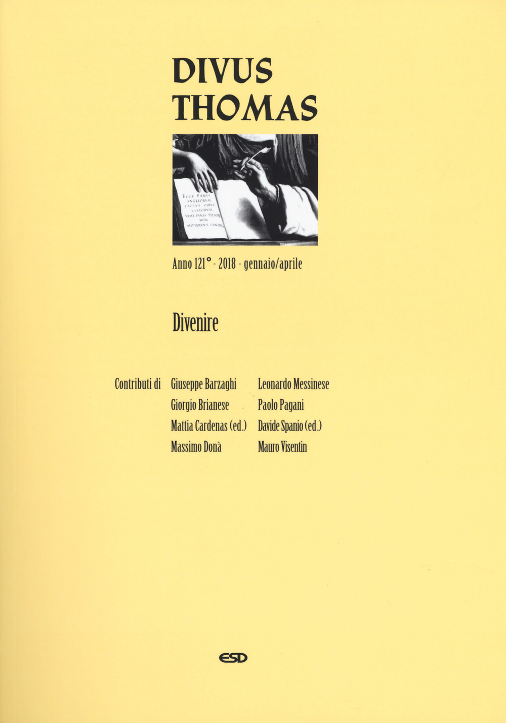 Divus Thomas. Vol. 1: Divenire