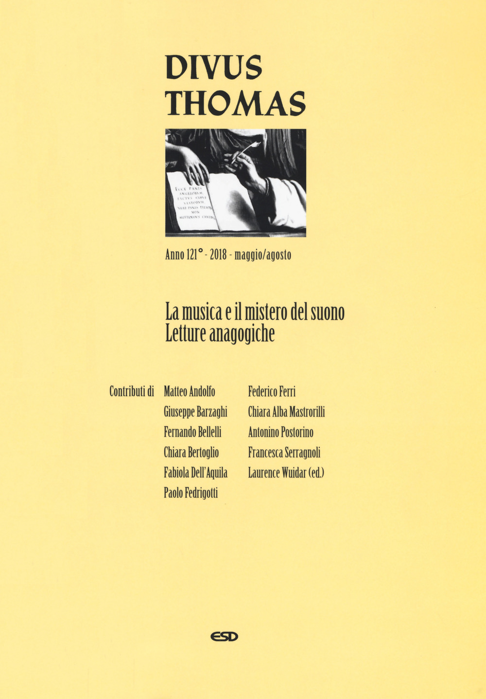 Divus Thomas. Vol. 2: La musica e il mistero del suono. Letture analogiche (maggio-agosto)