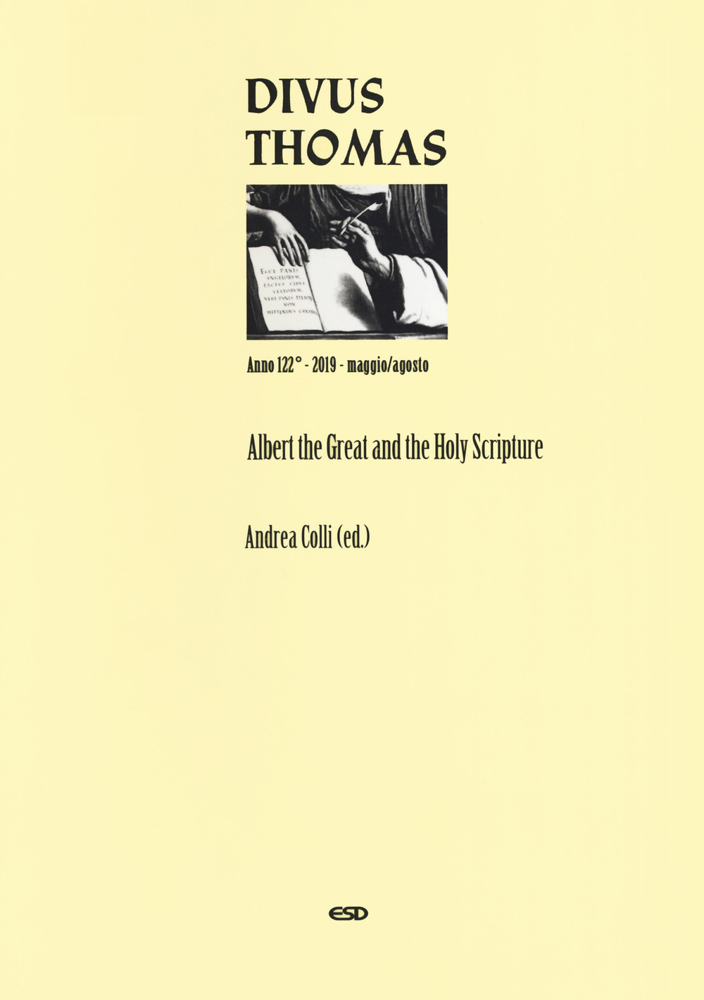 Divus Thomas. Vol. 2: Albert the Great and the holy scripture