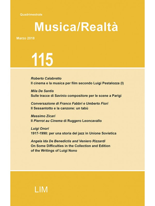 Musica/realtà. Vol. 115: Marzo