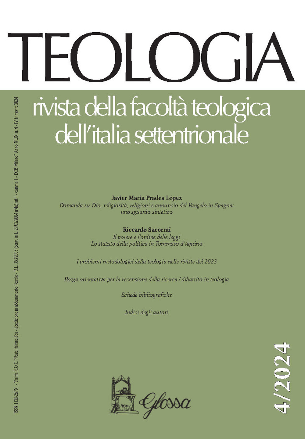Teologia. Rivista della facoltà teologica dell'Italia settentrionale. Vol. 4
