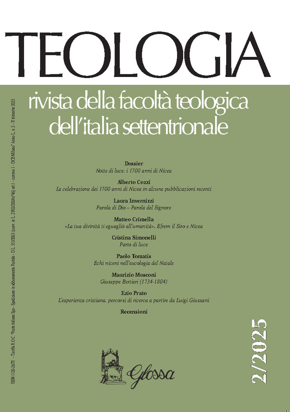 Teologia. Rivista della facoltà teologica dell'Italia settentrionale. Vol. 2