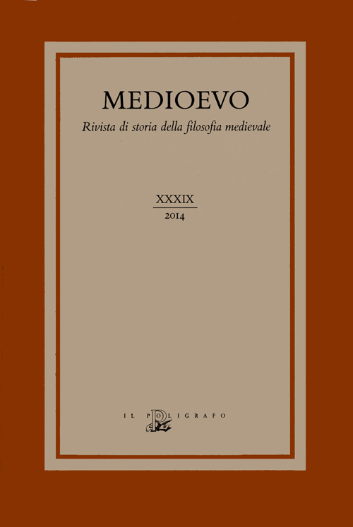 Medioevo. Rivista di storia della filosofia medievale. Ediz. italiana, inglese e tedesca. Vol. 39