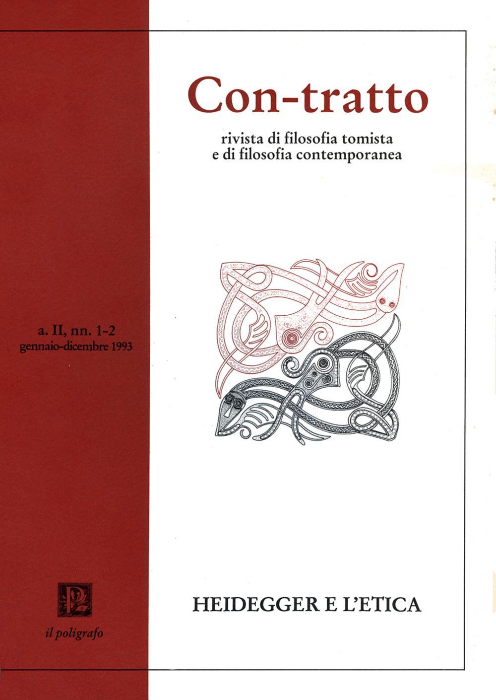 Con-tratto. Rivista di filosofia tomista e di filosofia contemporanea vol. 1-2