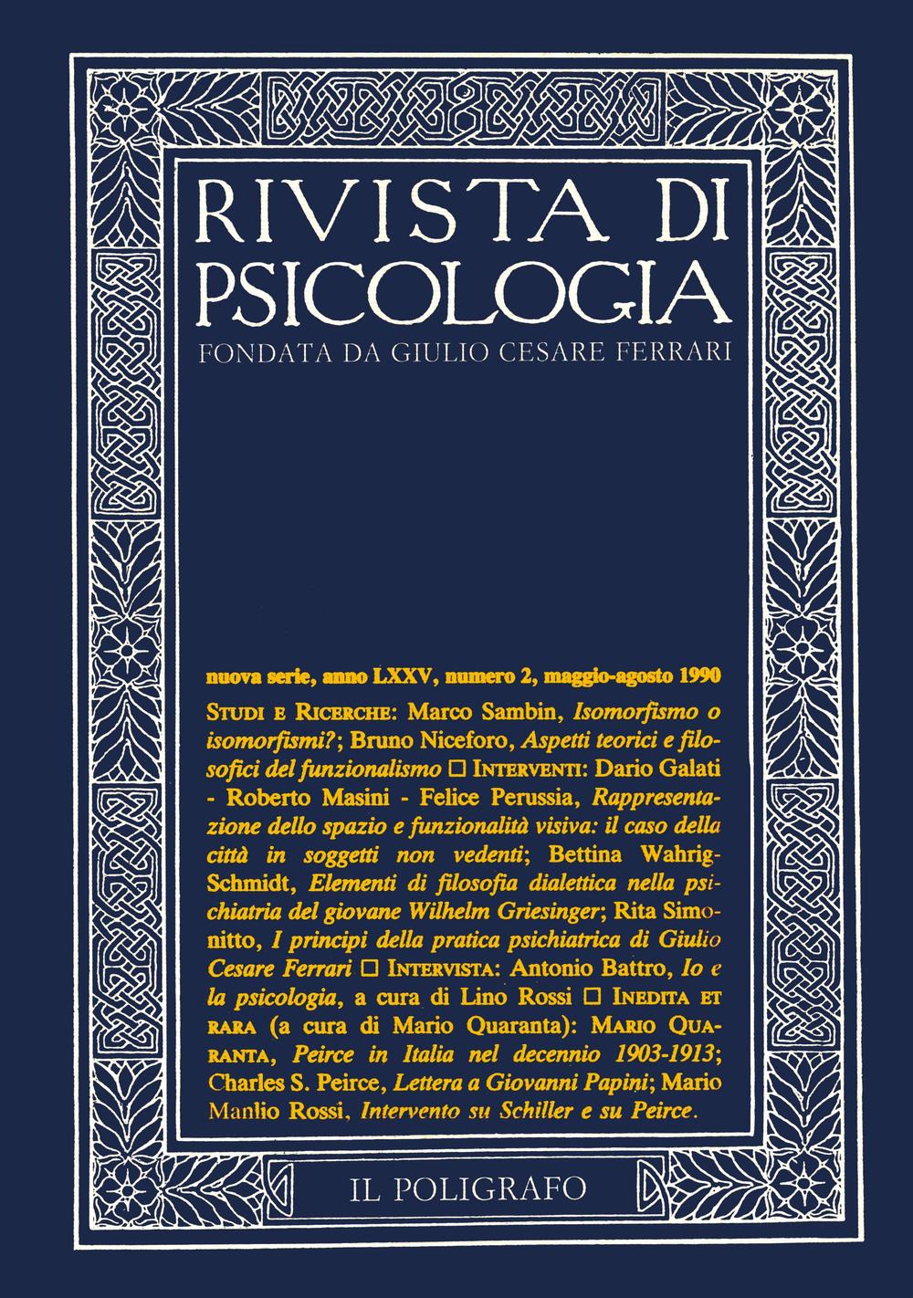 Rivista di psicologia. Vol. 2: Maggio-agosto