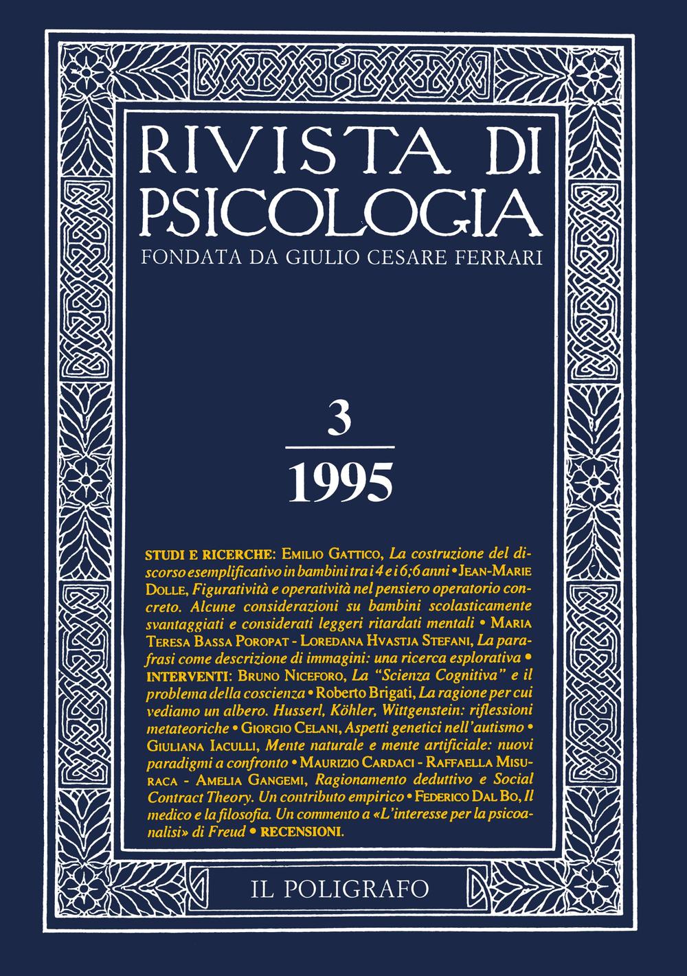 Rivista di psicologia. Vol. 3