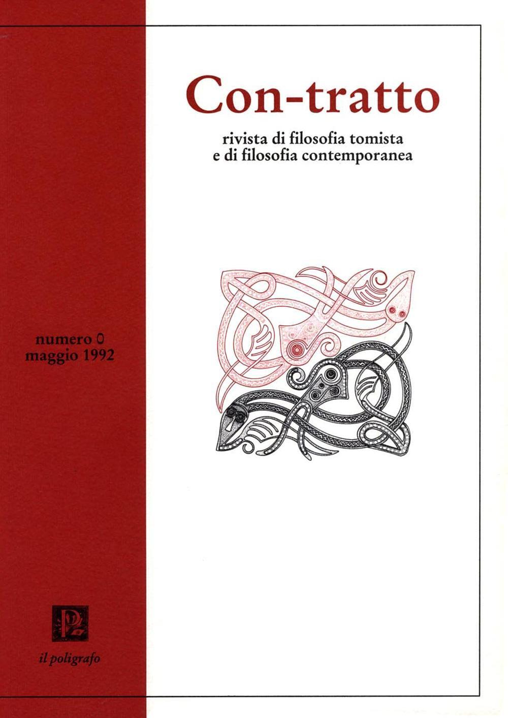 Con-tratto. Rivista di filosofia tomista e di filosofia contemporanea. Vol. 1