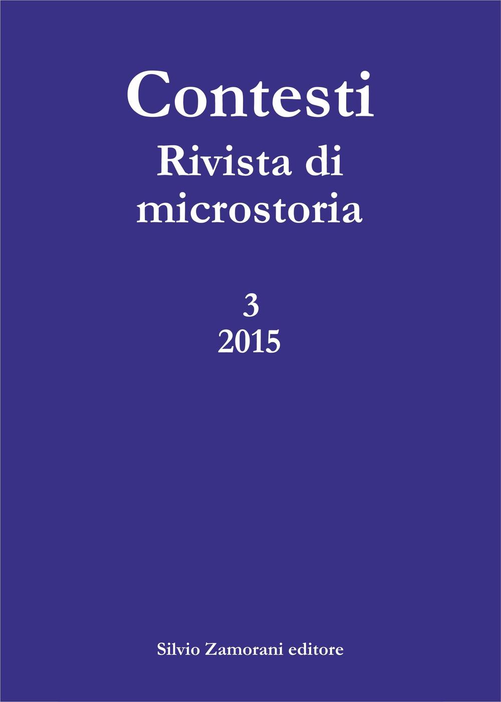 Contesti. Rivista di microstoria. Vol. 3