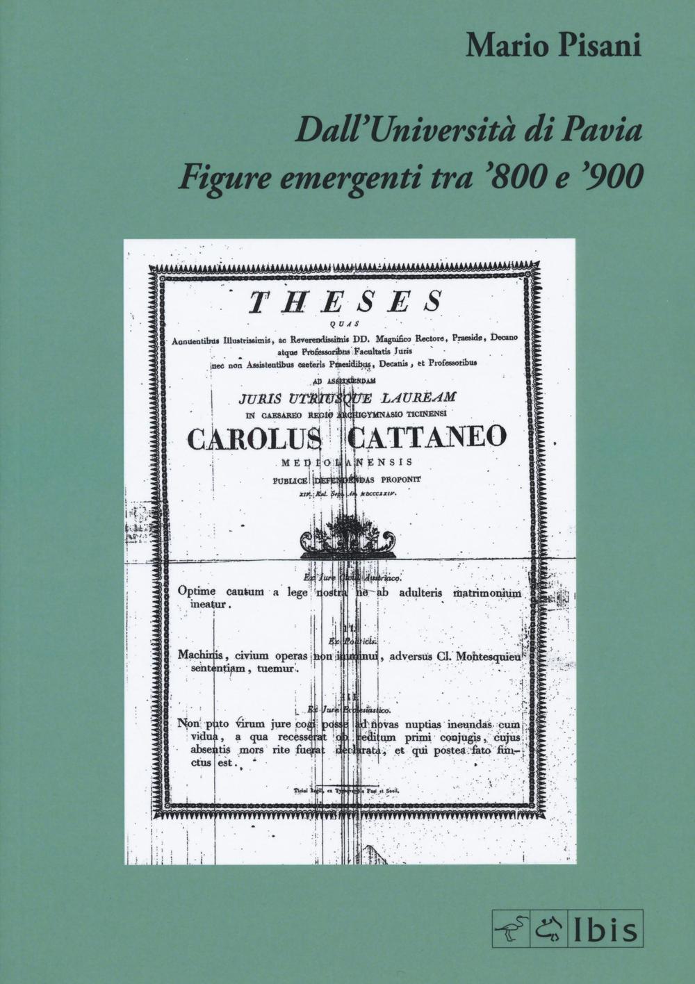 Dall'Università di Pavia. Figure emergenti tra '800 e '900
