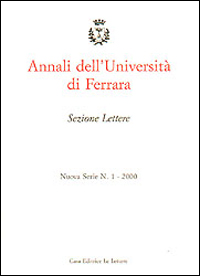 Annali dell'Università di Ferrara. Sezione lettere