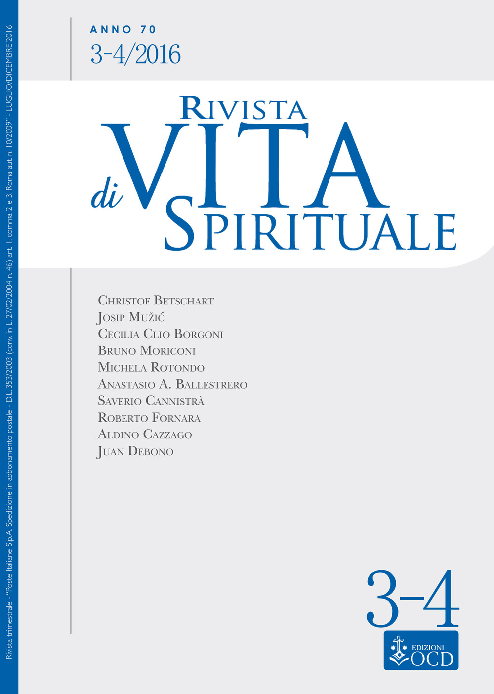 Rivista di vita spirituale. Vol. 3-4