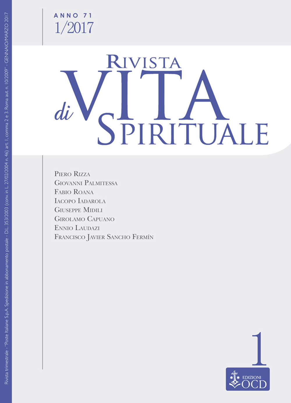 Rivista di vita spirituale. Vol. 1