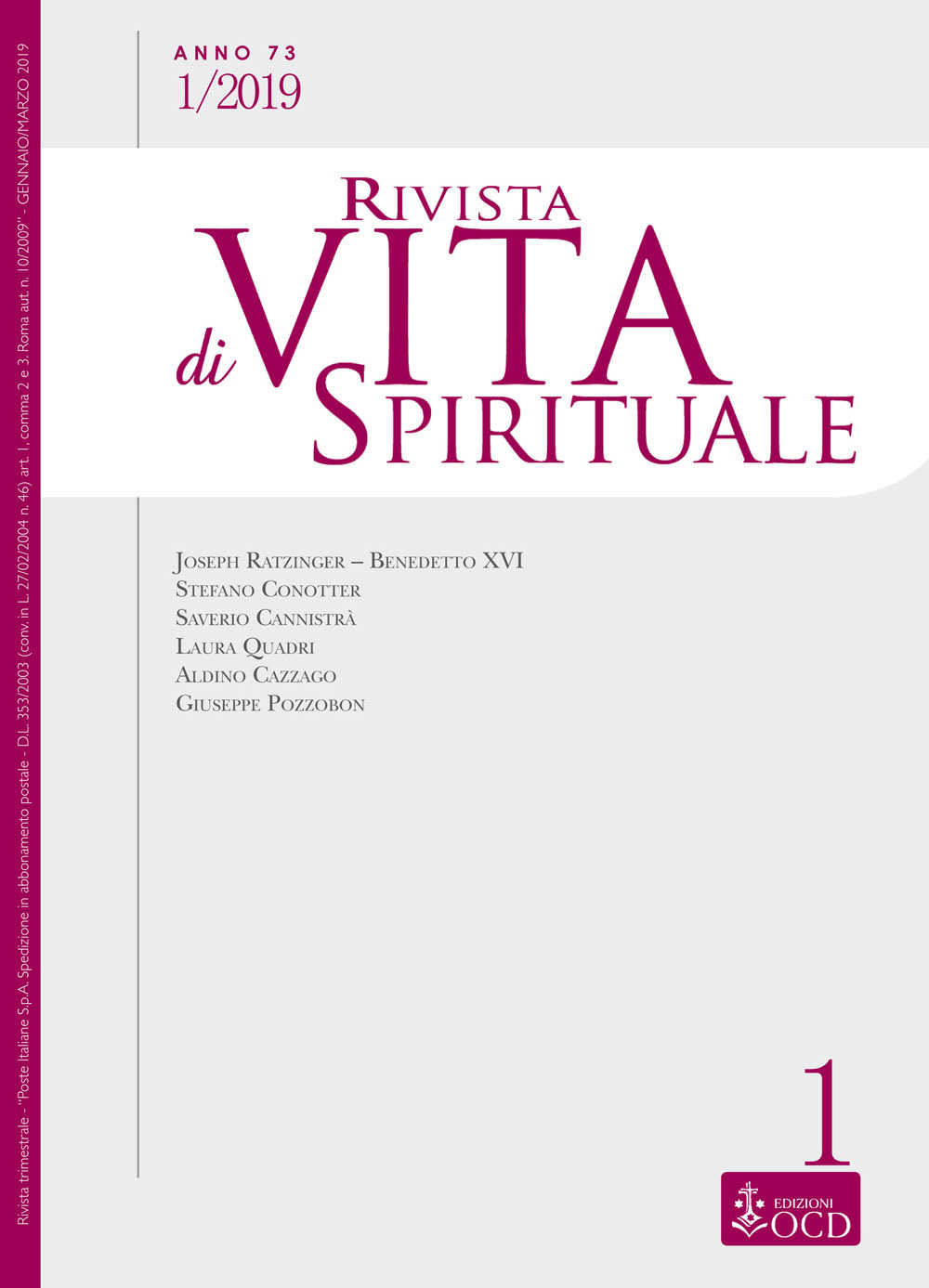 Rivista di vita spirituale. Vol. 1