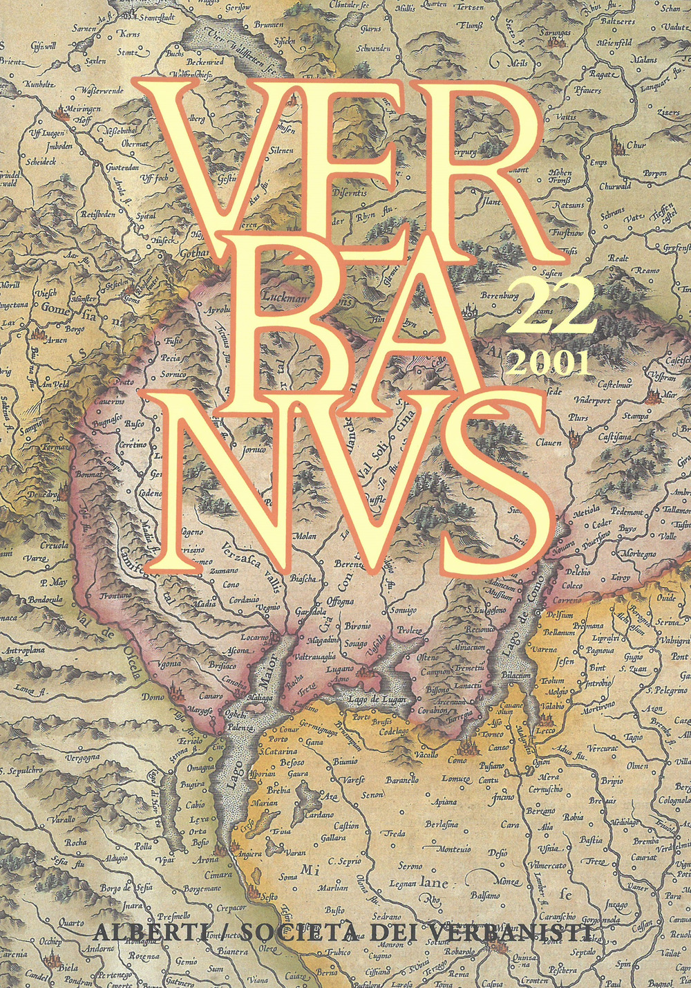 Verbanus. Rassegna per la cultura, l'arte, la storia del lago. Vol. 22