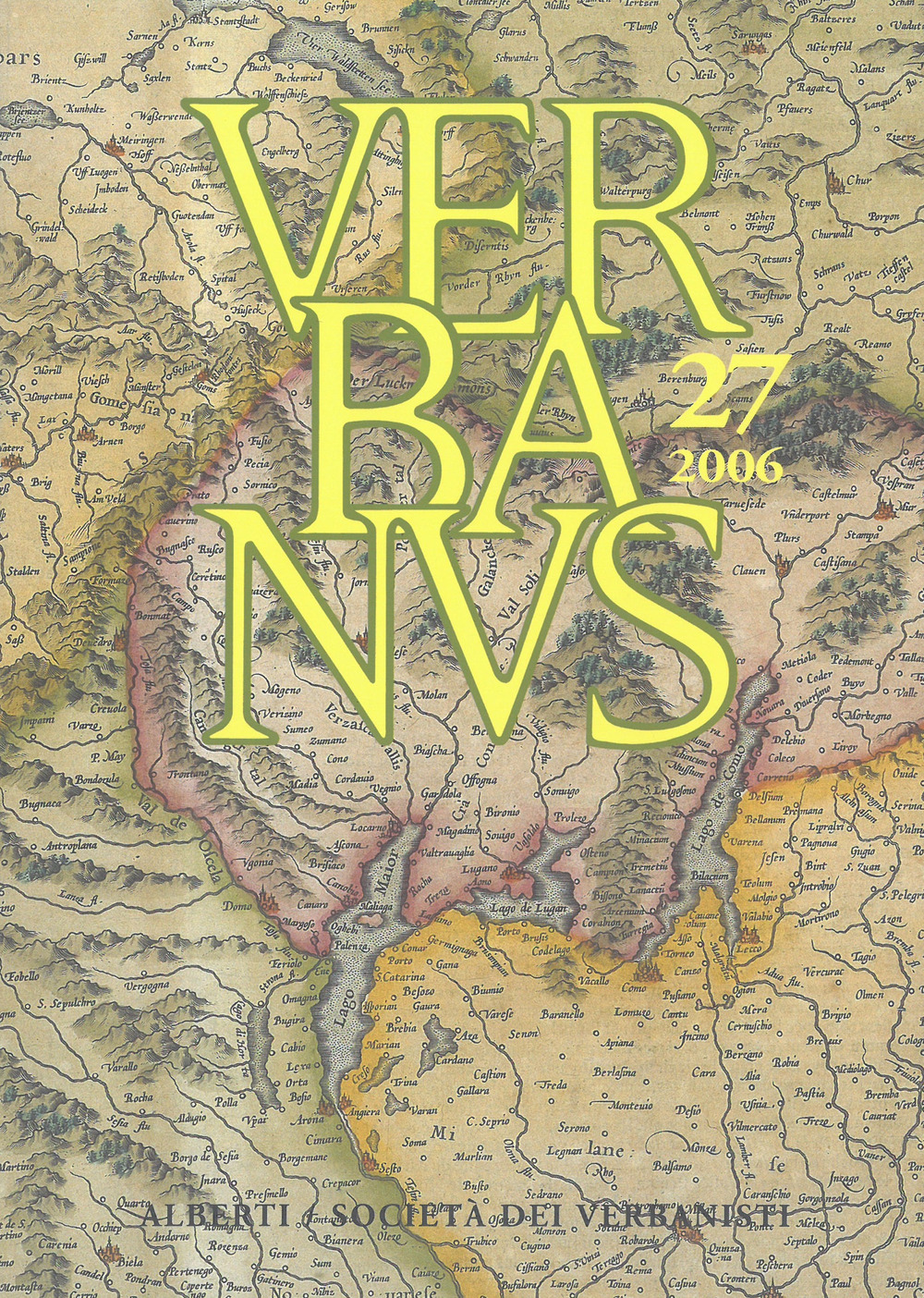 Verbanus. Rassegna per la cultura, l'arte, la storia del lago. Vol. 27