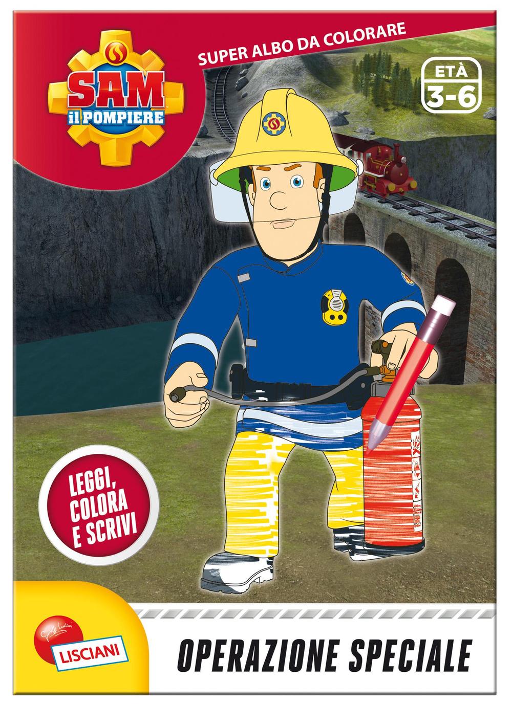 Sam il pompiere. Albo da colorare