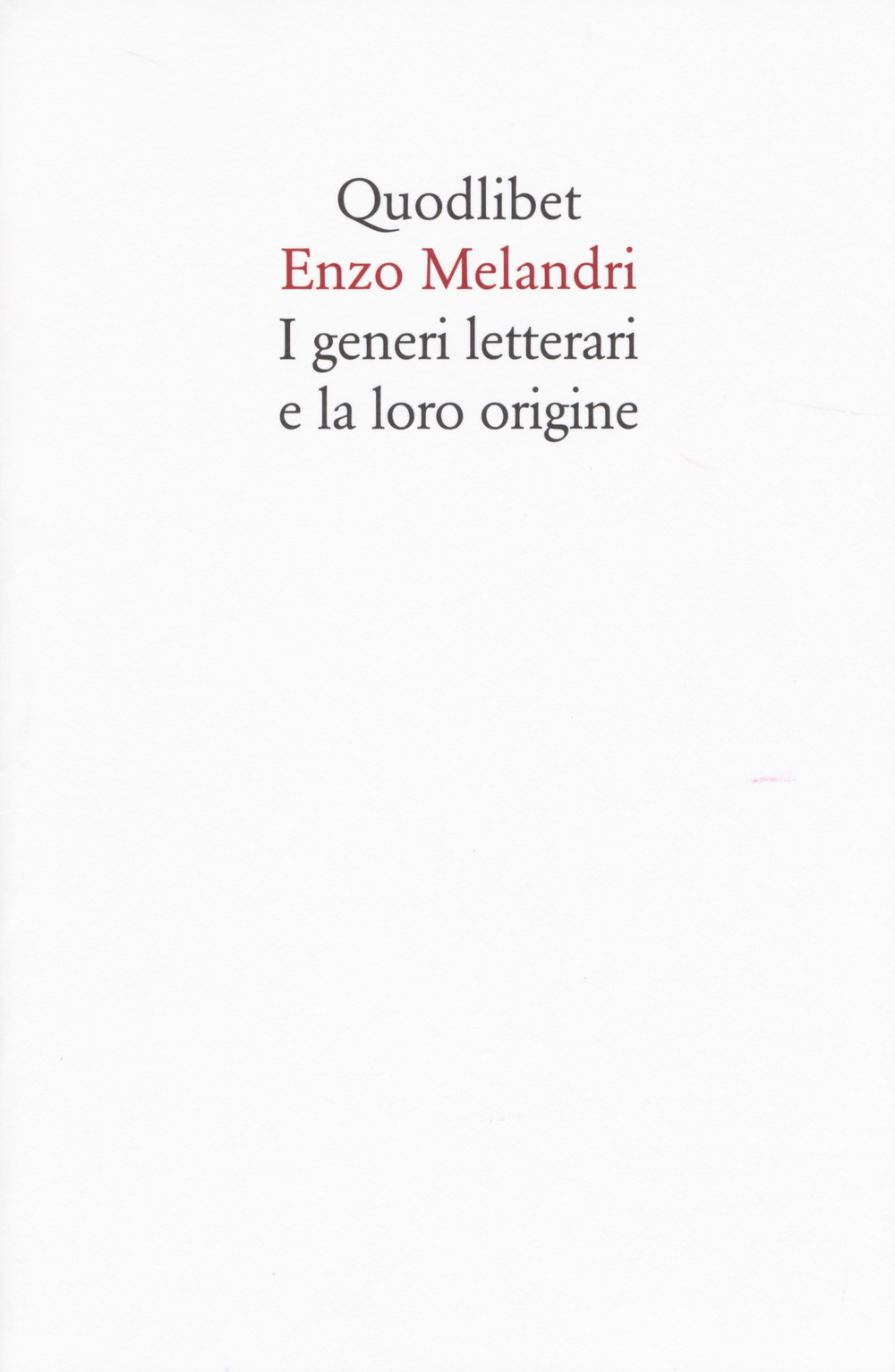 I generi letterari e la loro origine