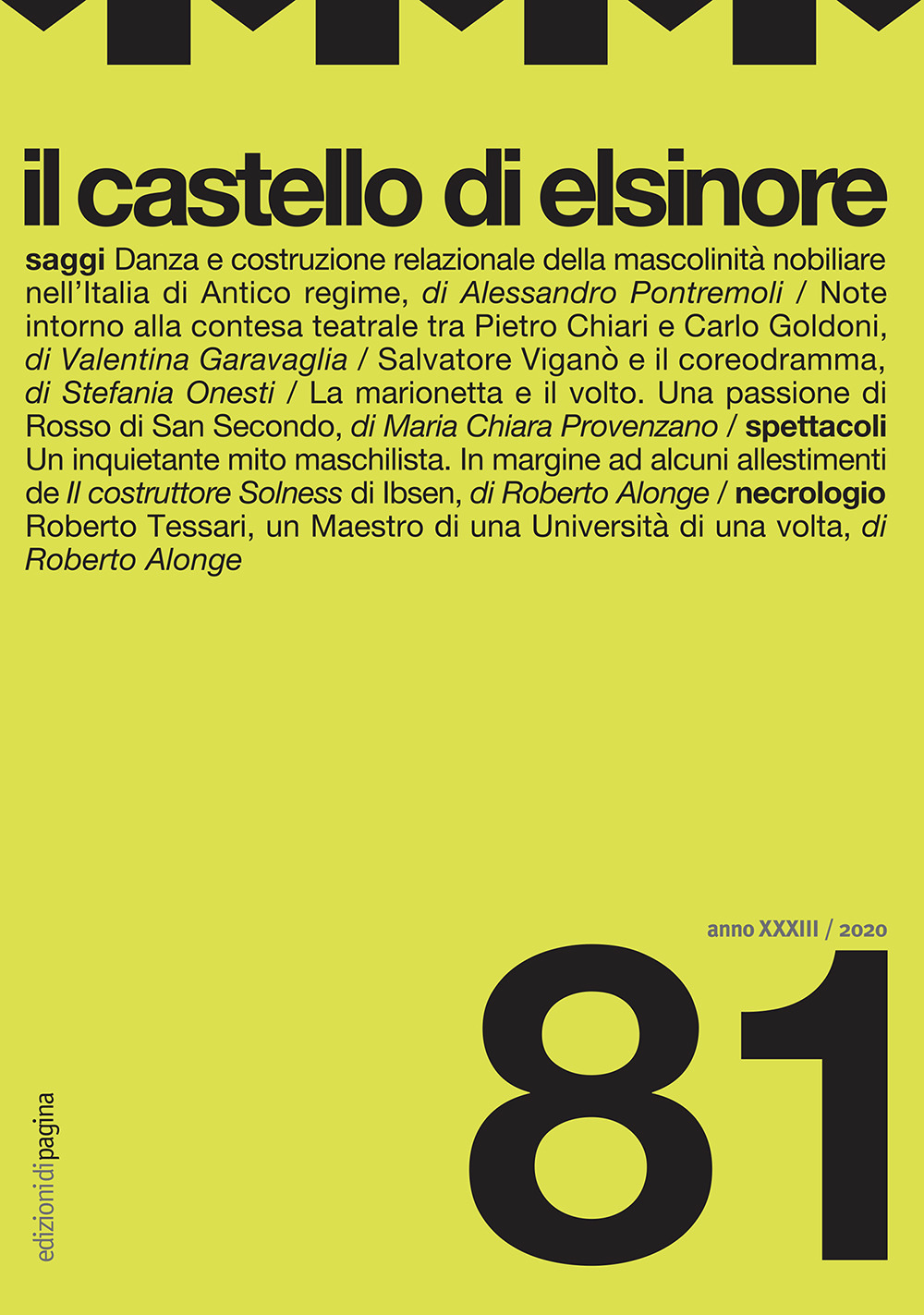Il castello di Elsinore. Vol. 81